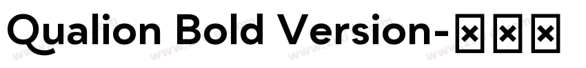 Qualion Bold Version字体转换
